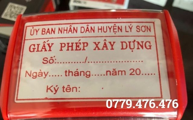 Con dấu giấy phép xây dựng 40x60cm