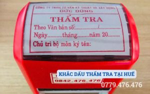 KHẮC DẤU THẨM TRA TẠI HUẾ